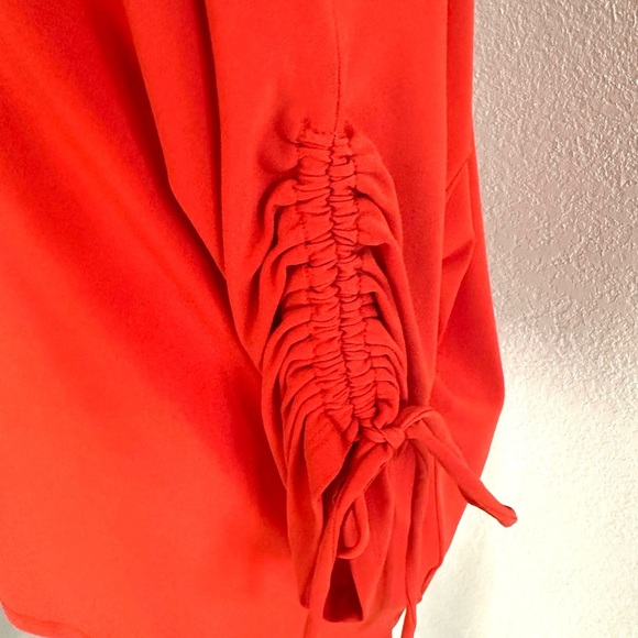 Michael Kors Vibrant Orange Cold Shoulder Blouse - Picture 3 of 5